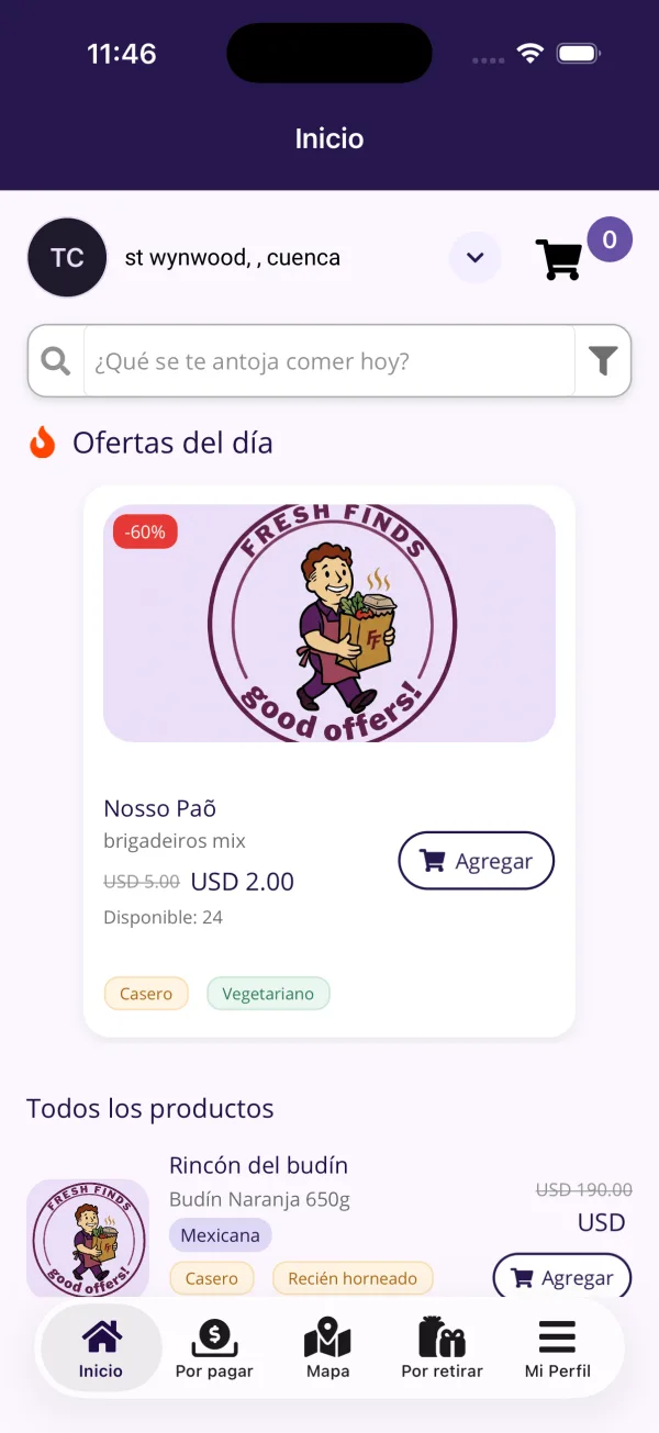 Ofertas del día con descuentos cerca de ti en la app Fresh Finds